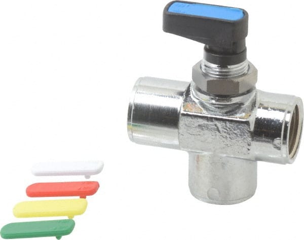 Aignep USA - 3/8" Pipe, Full Port, Brass Standard Ball Valve - Industrial Tool & Supply