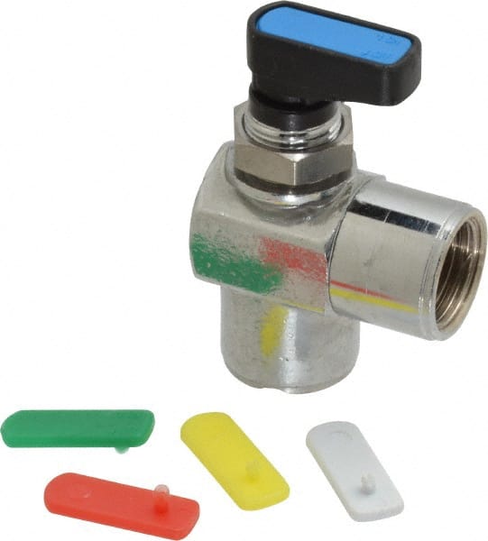 Aignep USA - 3/8" Pipe, Full Port, Brass Standard Ball Valve - Industrial Tool & Supply