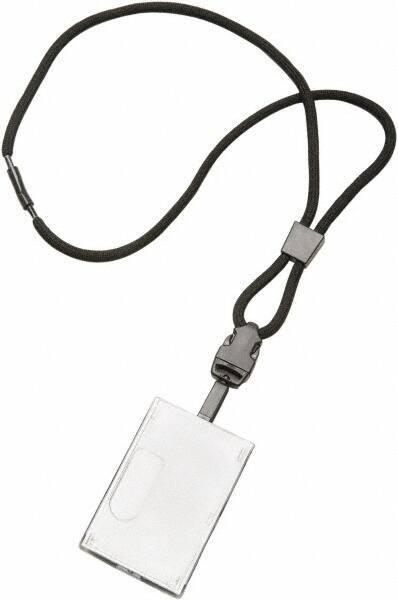 Ability One - Lanyards Material: Polyester Color: Black - Industrial Tool & Supply