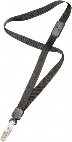 Ability One - Lanyards Material: Nylon Color: Black - Industrial Tool & Supply
