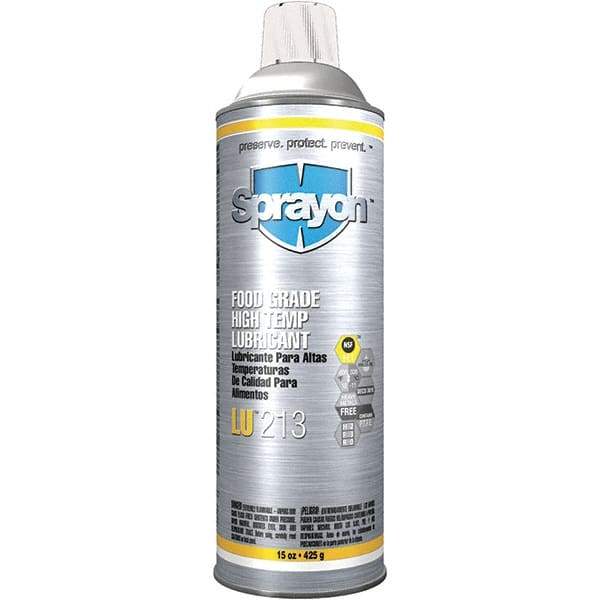 Sprayon - 20 oz Aerosol Spray Lubricant - 12°F to 635°F, Food Grade - Industrial Tool & Supply