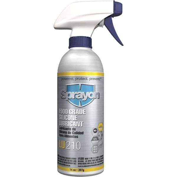 Sprayon - 12 oz Bottle Spray Lubricant - Clear, -40°F to 450°F, Food Grade - Industrial Tool & Supply