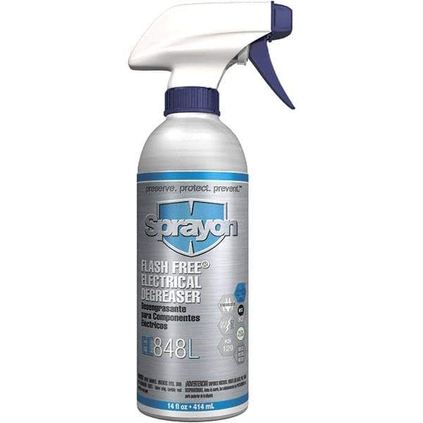 Sprayon - 16 Ounce Bottle Electrical Grade Cleaner/Degreaser - Nonflammable, Plastic Safe - Industrial Tool & Supply