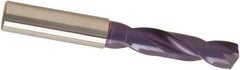 Guhring - 11.1mm 140° Spiral Flute Solid Carbide Screw Machine Drill Bit - nano-A Finish, Right Hand Cut, 55mm Flute Length, 102mm OAL, SU Point, Straight Shank - Industrial Tool & Supply