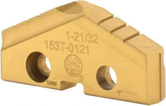 Allied Machine and Engineering - 1-21/32" Diam x 1/4" Thick, Seat Code 3, 132° Included Angle Spade Drill Insert - TiN Coated, Cobalt, Grade Super Cobalt, Series T-A - Industrial Tool & Supply