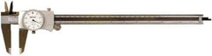 Mitutoyo - 0" to 12" Range, 0.001" Graduation, 0.1" per Revolution, Dial Caliper - White Face, Accurate to 0.0020", 64mm Jaw Length - Industrial Tool & Supply