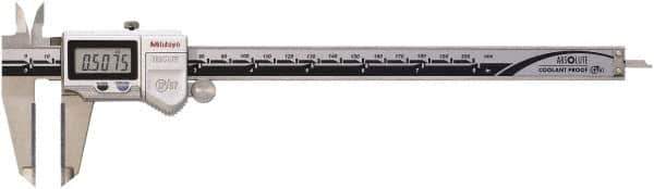 Mitutoyo - 0 to 200mm Range, 0.01mm Resolution, IP67 Electronic Caliper - 0.001" Accuracy - Industrial Tool & Supply