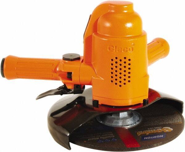 Cleco - 7" Wheel Diam, 6,000 RPM, Pneumatic Angle & Disc Grinder - 5/8-11 Spindle, 33.6 CFM, Front Exhaust - Industrial Tool & Supply