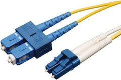 Tripp-Lite - 6' Long, LC/SC Head, Singlemode Fiber Optic Cable - Aqua, Use with LAN - Industrial Tool & Supply