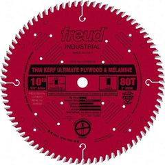 Freud - 10" Diam, 5/8" Arbor Hole Diam, 80 Tooth Wet & Dry Cut Saw Blade - Carbide-Tipped, Standard Round Arbor - Industrial Tool & Supply