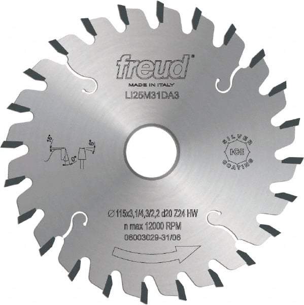 Freud - 180mm Diam, 45mm Arbor Hole Diam, 36 Tooth Wet & Dry Cut Saw Blade - Carbide-Tipped, Standard Round Arbor - Industrial Tool & Supply