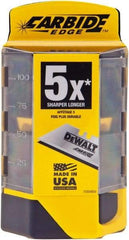 DeWALT - 50 Piece Steel Utility Knife Blade - 2-1/2" OAL - Industrial Tool & Supply
