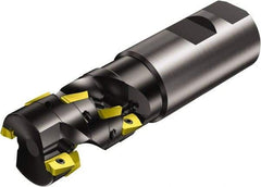 Sandvik Coromant - 1-1/2" Cut Diam, 2.13" Max Depth of Cut, 1-1/2" Shank Diam, 5.418" OAL, Indexable Square Shoulder End Mill - Multiple Insert Styles, Weldon Shank, 90° Lead Angle, Series CoroMill 390 - Industrial Tool & Supply