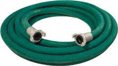 Alliance Hose & Rubber - 1" Inside x 1.88" Outside Diam, Grade 0 Synthetic Rubber, Sandblast Hose - Green, 50' Long, 150 psi Working Pressure - Industrial Tool & Supply