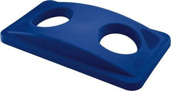 Rubbermaid - Rectangle Lid for Use with Rectangular Recycle Containers - Blue, For Slim Jim Trash Cans - Industrial Tool & Supply