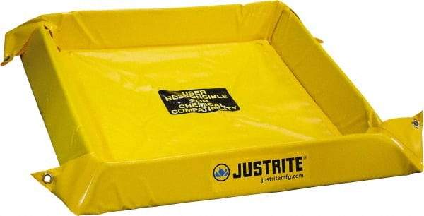 Justrite - 40 Gal Low Wall Berm - 4" High x 4' Wide x 4" Long - Industrial Tool & Supply