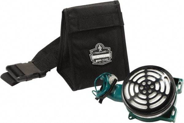 Ergodyne - 1 Pocket Black Nylon SCBA Mask Bag - 5" Wide x 5-1/2" Deep x 3-1/2" High - Industrial Tool & Supply