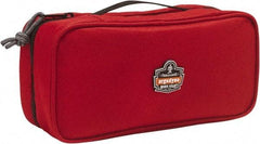 Ergodyne - 1 Pocket Red Polyester Tool Bag - 10" Wide x 4-1/2" Deep x 3" High - Industrial Tool & Supply
