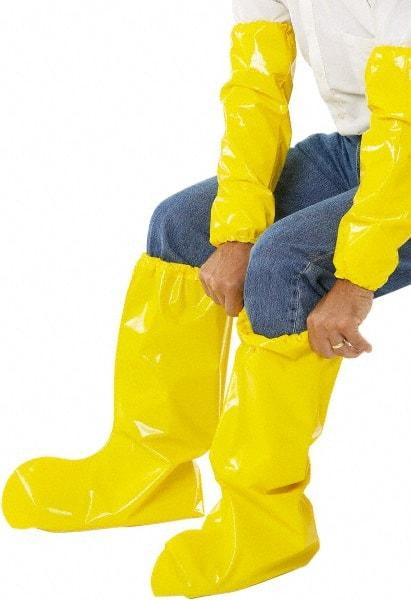 PolyConversions - Size M, Polyolefin, Non-Skid Boot Cover - Yellow, Chemical Resistant - Industrial Tool & Supply