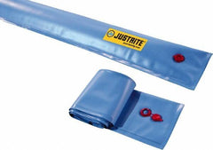 Justrite - 50' Long x 3/4' Wide, PVA Boom/Drain Dam - Light Blue, Use to Stop Contaminated Groundwater From Going Down the Drain - Industrial Tool & Supply