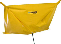 Justrite - 5' Diam, Square Roof Leak Diverter & Pipe Leak Diverter - 5' Long x 5' Wide, Yellow - Industrial Tool & Supply