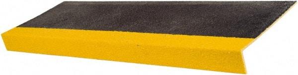 Rust-Oleum - Black & Yellow Solid Color Anti-Slip Vinyl Cleat - 13-1/2" Wide x 4' Long x 1" Thick, General Traffic - Industrial Tool & Supply
