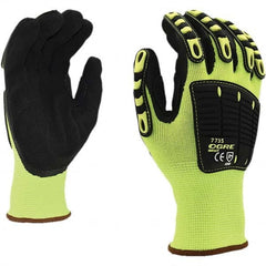 Cordova - Size 2XL (11) Nitrile Coated Polyester, TPR & Nitrile Impact High Visibility Work Gloves - Industrial Tool & Supply