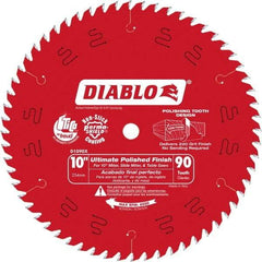 Freud - 10" Diam, 5/8" Arbor Hole Diam, 90 Tooth Wet & Dry Cut Saw Blade - Carbide-Tipped, Fine Finishing Action, Standard Round Arbor - Industrial Tool & Supply