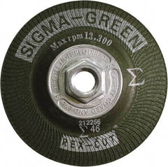 Rex Cut Product - 46 Grit, 4-1/2" Wheel Diam, Type 27 Depressed Center Wheel - Zirconia Alumina/Aluminum Oxide Blend - Industrial Tool & Supply