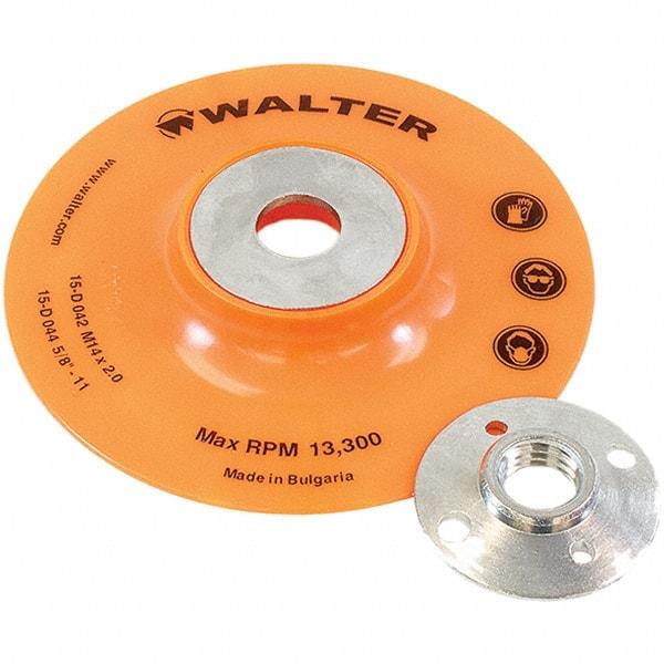 WALTER Surface Technologies - 4-1/2" Diam Disc Backing Pad - 13,300 RPM - Industrial Tool & Supply