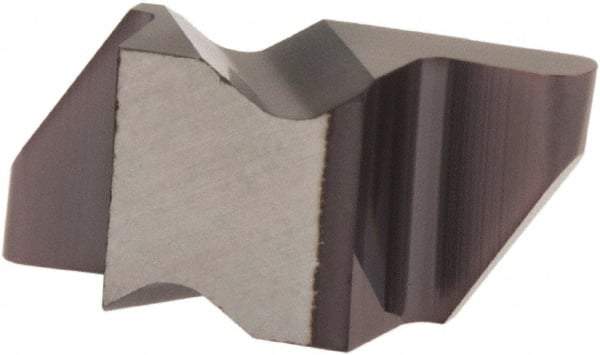 Tool-Flo - 4062FLR Grade AC3, 1/8" Cutting Width Carbide Grooving Insert - 1/4" Max Depth of Cut, Right Hand, 1/16" Corner Radius, AlTiN Finish - Industrial Tool & Supply