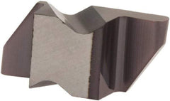 Tool-Flo - 4125FLR Grade AC3, 1/4" Cutting Width Carbide Grooving Insert - 1/4" Max Depth of Cut, Right Hand, 1/8" Corner Radius, AlTiN Finish - Industrial Tool & Supply