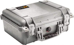 Pelican Products, Inc. - 13" Wide x 6-53/64" High, Clamshell Hard Case - Silver, Polyethylene - Industrial Tool & Supply