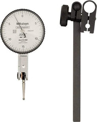 Mitutoyo - 0.03" Range, 0-15-0 Dial Reading, 0.0005" Graduation Dial Drop Indicator - 40mm Dial, 1/2" Range per Revolution, Includes NIST Traceability Certification - Industrial Tool & Supply