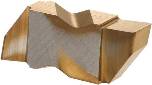 Hertel - 3189IGP Grade HC335, 4.8mm Cutting Width Carbide Grooving Insert - 4.57mm Max Depth of Cut, Right Hand, TiN Finish - Industrial Tool & Supply