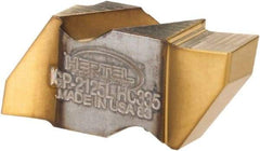 Hertel - 2125IGP Grade HC335, 3.18mm Cutting Width Carbide Grooving Insert - 2.79mm Max Depth of Cut, Left Hand, TiN Finish - Industrial Tool & Supply