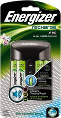 Energizer - 100 to 240 Volt Recharge Pro Charger - NiMH Compatible - Industrial Tool & Supply