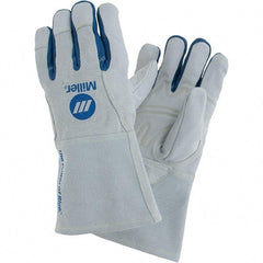 Miller Electric - Welder's & Heat Protective Gloves - ARMOR LN WHT XL 1/PR ARC MIG WELDING GLOVES - Industrial Tool & Supply