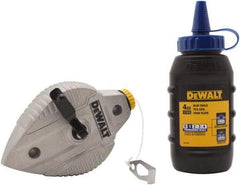 DeWALT - 100' Long Reel & Chalk Set - Blue, Includes 4 oz Blue Chalk - Industrial Tool & Supply