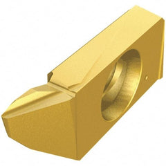 Iscar - 22SCIR Grade IC1008, 1mm Cutting Width Carbide Grooving Insert - 3mm Max Depth of Cut, 0.08mm Corner Radius, TiAlN/TiN Finish - Industrial Tool & Supply