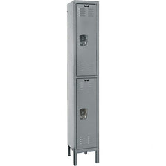 Hallowell - 2 Door, 2 Tier, Premium Wardrobe Lockers - Industrial Tool & Supply