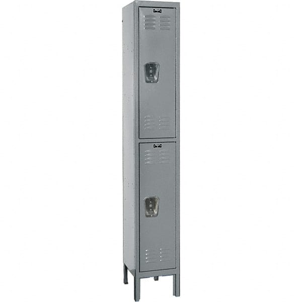 Hallowell - 2 Door, 2 Tier, Premium Wardrobe Lockers - Industrial Tool & Supply