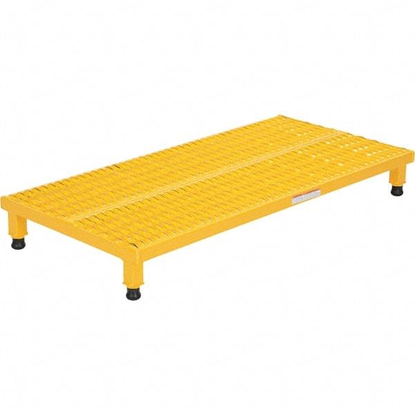 Vestil - 5" High x 24" Wide x 48" Deep, Yellow Step Stand - Steel, 500 Lb Capacity - Industrial Tool & Supply