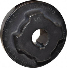 TB Wood's - 3/4" Max Bore Diam, 3/16" x 3/32" Keyway Width x Depth, 4" Hub, 6 Flexible Coupling Flange - 4" OD, 1-5/16" OAL, Cast Iron, Type J - Industrial Tool & Supply