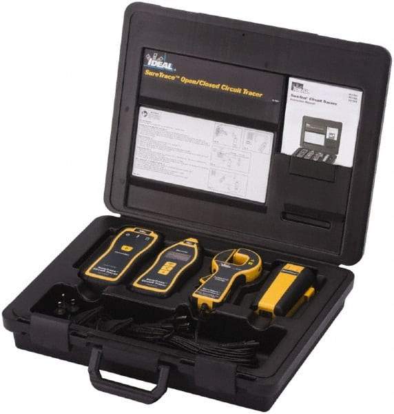 Ideal - 8 Piece, Circuit Tracer Kit - 600 Volt Max, LED Display - Industrial Tool & Supply