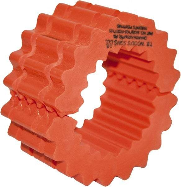 TB Wood's - 8 Two Piece Flexible Coupling Sleeve - 5-1/16" OD, 2-1/2" OAL, Hytrel, Order 2 Hubs with Same OD & 1 Insert for Complete Coupling - Industrial Tool & Supply