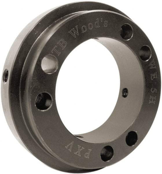 TB Wood's - 3.65" Hub, WE10 Flexible Bushed Coupling Hub - 3.65" OD, 1" OAL, Steel, Order 2 Hubs with Same OD & 1 Insert for Complete Coupling - Industrial Tool & Supply