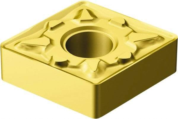 Sandvik Coromant - CNMG432 MM Grade 2025 Carbide Turning Insert - TiCN/AI2O3/TiN Finish, 80° Diamond, 1/2" Inscr Circle, 3/16" Thick, 1/32" Corner Radius - Industrial Tool & Supply