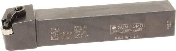 Sumitomo - MRGN, Right Hand Cut, 3/4" Shank Height x 3/4" Shank Width, Negative Rake Indexable Turning Toolholder - 4-1/2" OAL, RNMG 43 Insert Compatibility, Series Multi-Option - Industrial Tool & Supply