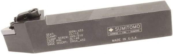 Sumitomo - MDPN, Neutral Cut, 27.5° Lead Angle, 3/4" Shank Height x 3/4" Shank Width, Negative Rake Indexable Turning Toolholder - 4-1/2" OAL, DNMG 332 Insert Compatibility, Series Multi-Option - Industrial Tool & Supply